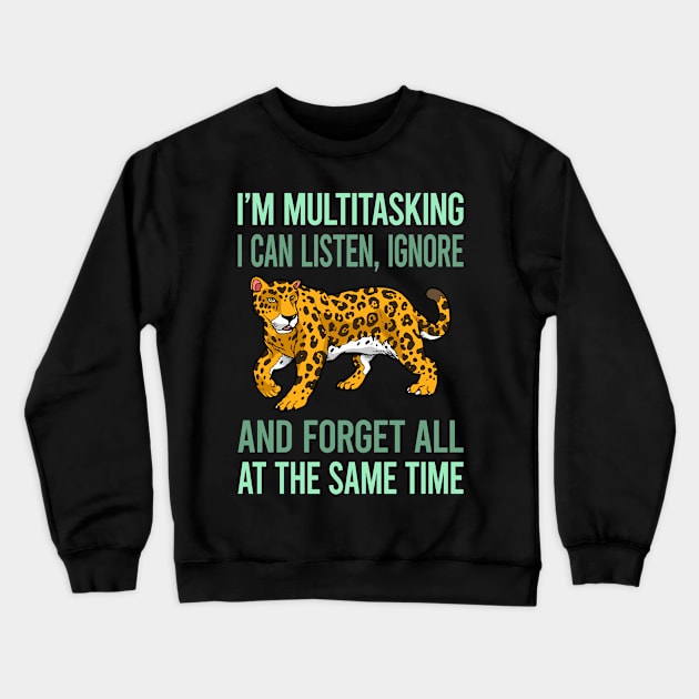 Multitasking Jaguar 12 Crewneck Sweatshirt by lainetexterbxe49